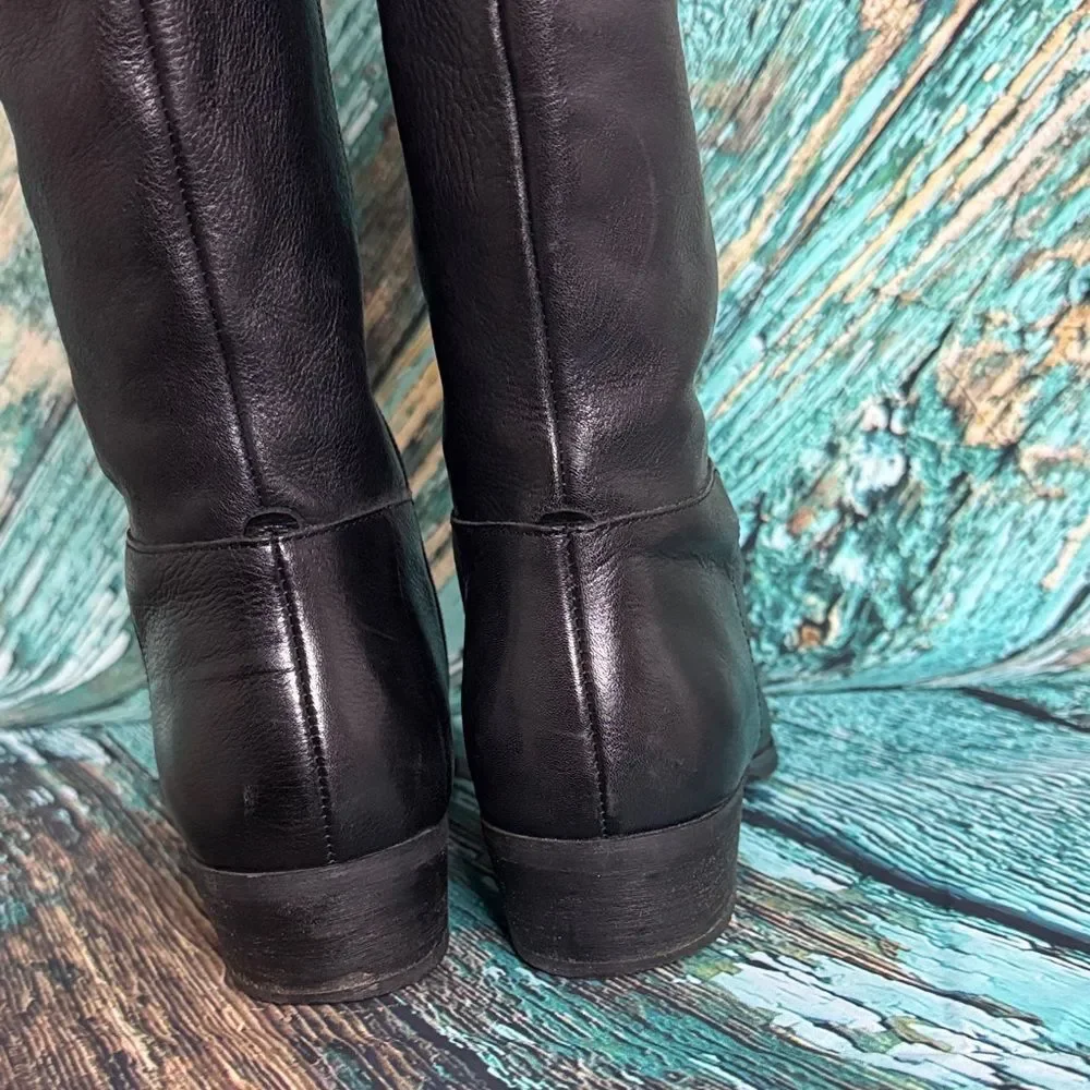 Crown Vintage Black Over the Knee Boots